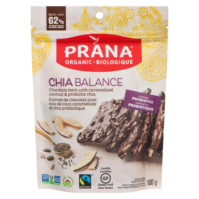 PRANA CHOCOLATE BARK CHIA BALANCE 100G