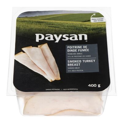 PAYSAN POITRINE DE DINDE FUMÉE ÉCRASÉE 400G