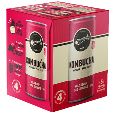 REMÈDE KOMBUCHA, BAIES SAUVAGES, 4x330 ML
