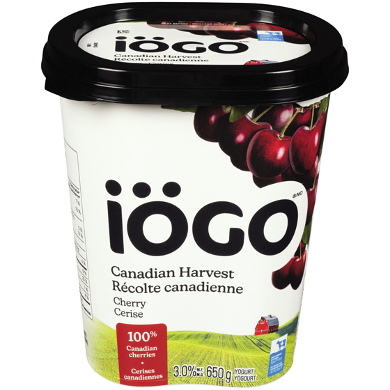 IOGO RÉCOLTE CANADIENNE CHERRY YOGURT 3.2% 650 G