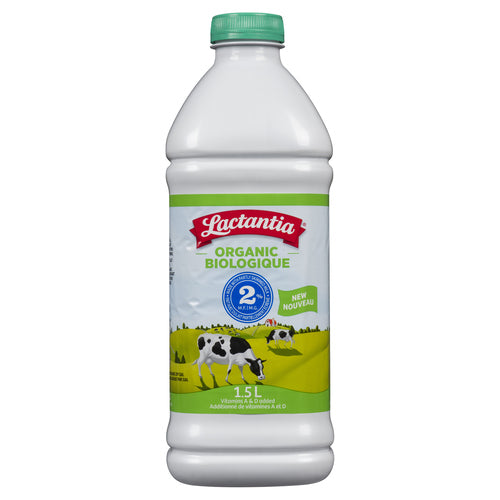 LACTANTIA, LAIT PUR FILTRE BIO 2%, 1,5 L