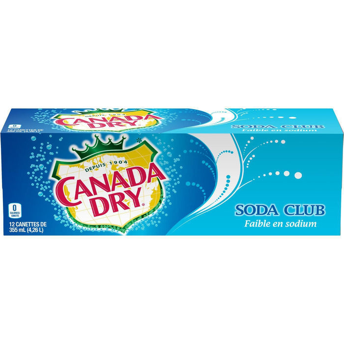CANADA DRY, CLUB SODA, 12 x 355 ML