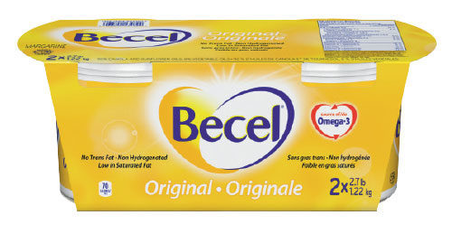 BECEL MARGARINE ORIGINAL, 2 X 1.22KG