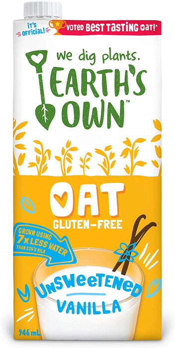 EARTH'S OWN, BOISSON À L'AVOINE NON SUCRÉ À LA VANILLE, 946 ML