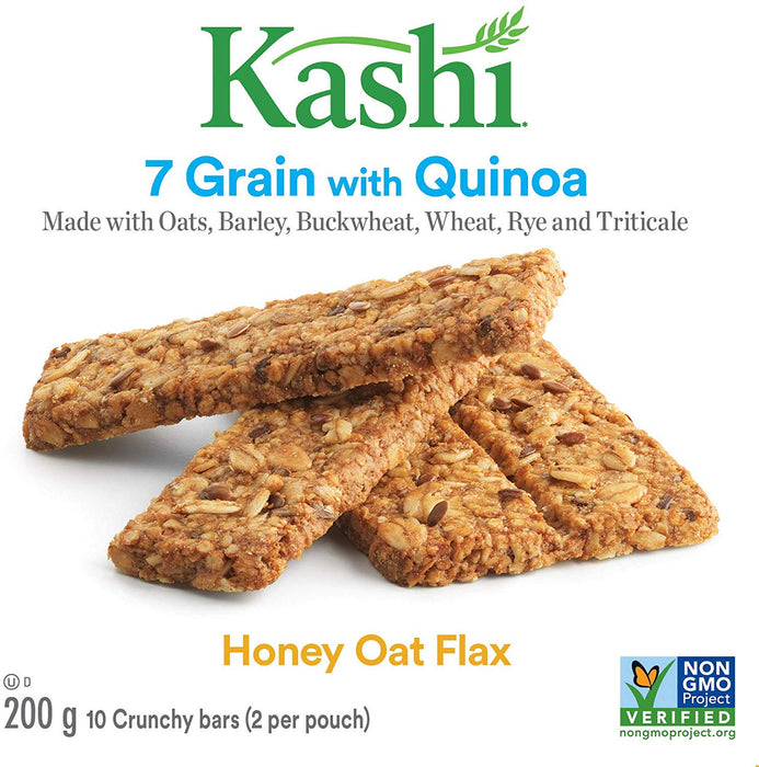 KASHI, HONEY OAT QUINOA BAR, 10 PACK 200G