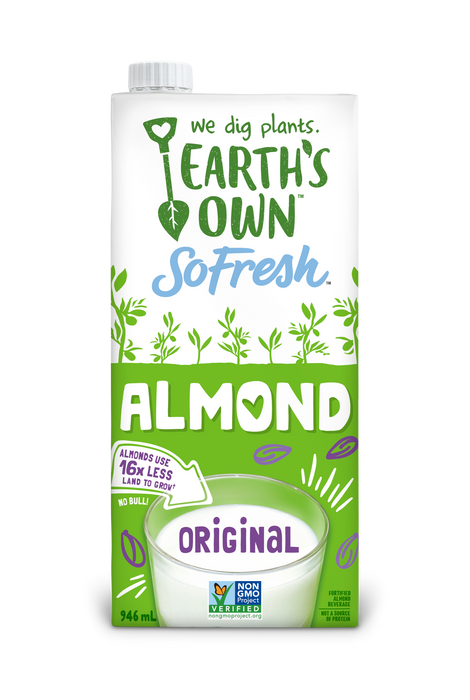 EARTH'S OWN, BOISSON AUX AMANDES ORIGINALE, 946 ML