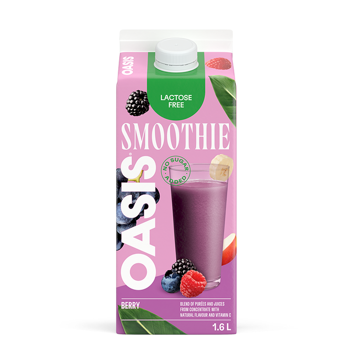 SMOOTHIE OASIS SANS SUCRE AJOUTÉ BAIES 1.6 L