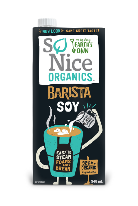 EARTH'S OWN, BOISSON DE SOYA ÉDITION BARISTA, 946 ML