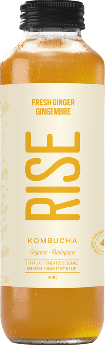 RISE KOMBUCHA, GINGER BIO, 414ML