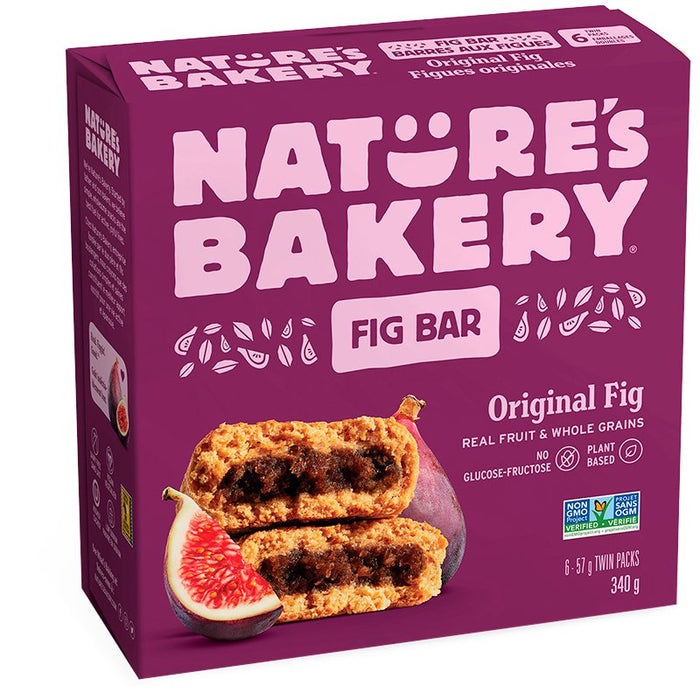 NATURE'S BAKERY, BARRES ORIGINALES AUX FIGUES, 6 X 57 G