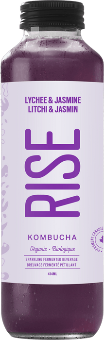 RISE KOMBUCHA, LYCHEE JASMINE ORGANIC, 414ML