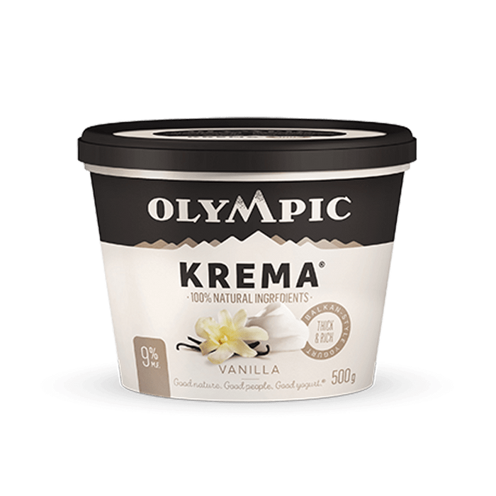 YOGOURT OLYMPIQUE KREMA 9%MF VANILLE GRECQUE 500 G