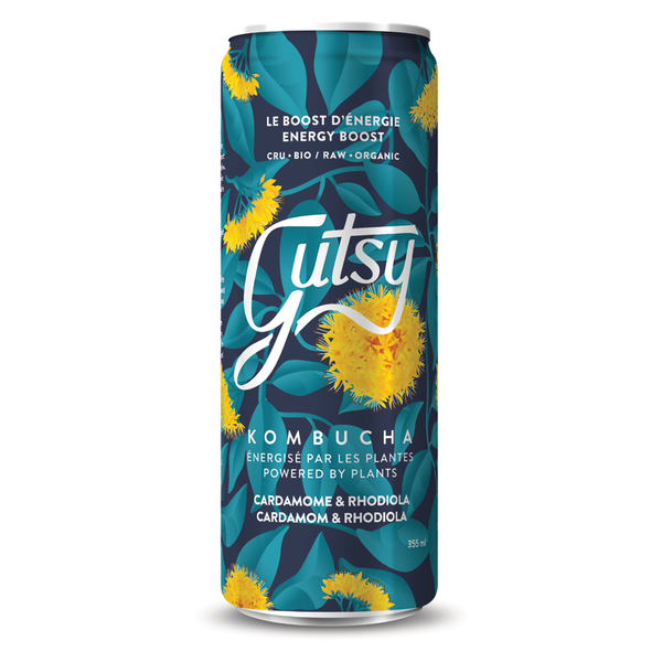 GUTSY KOMBUCHA, ENERGY BOOST ORGANIC, 355ML