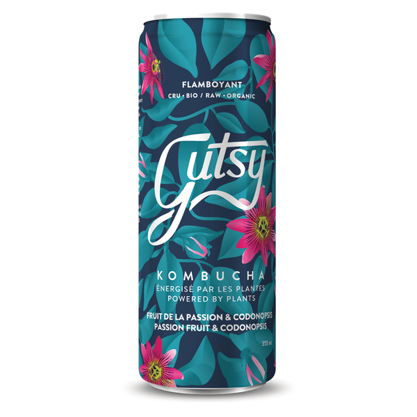GUTSY KOMBUCHA, FLAMBOYANT ORGANIC, 355ML