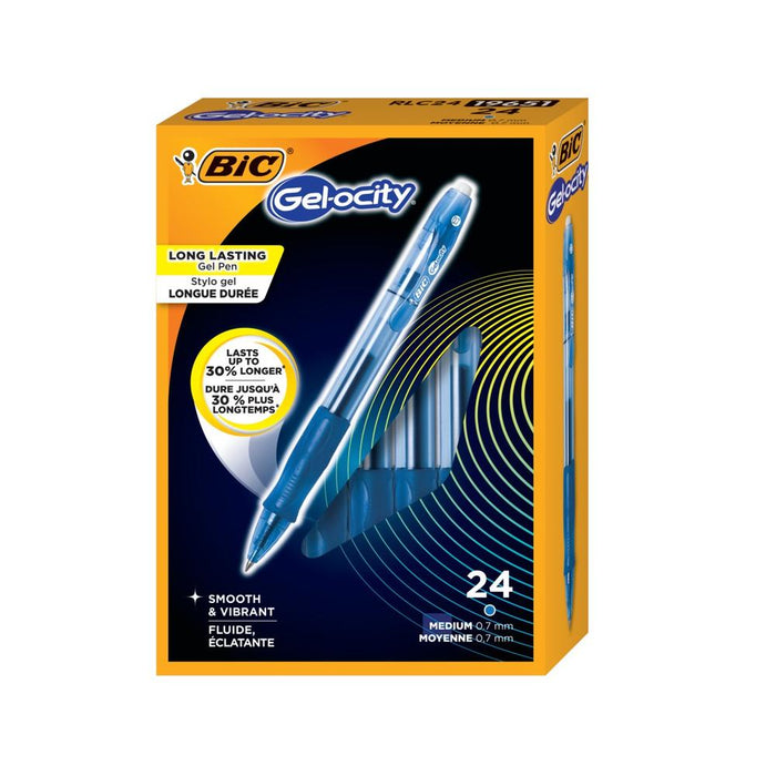 BIC, GEL-OCITY BLUE GEL PEN, 24 PACK