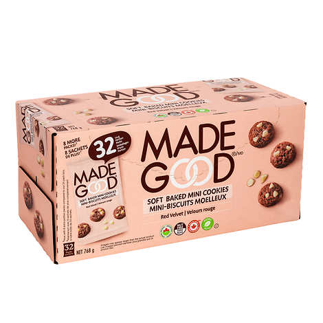 MADE GOOD, MINI BISCUITS EN VELOURS ROUGE CUITS, 32 X 24 G