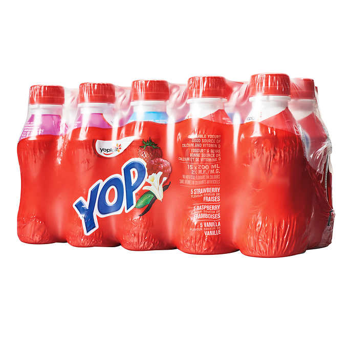 YOPLAIT, PACK VARIÉTÉ DE YAOURT À BOIRE YOP, 15 X 200 ML