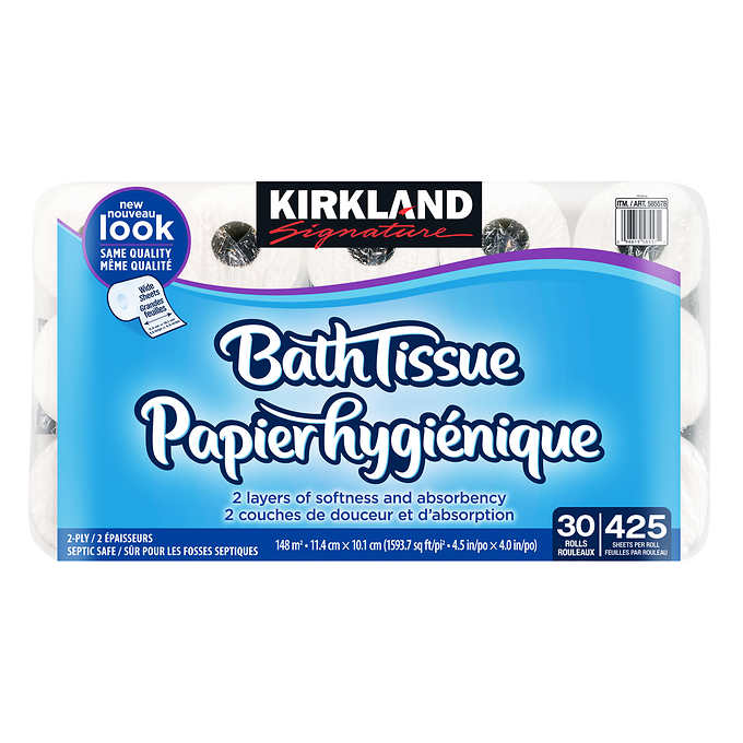 PAPIER TOILETTE KIRKLAND SIGNATURE, 30 X 425 FEUILLES