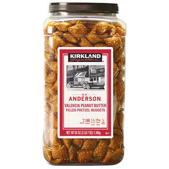 BRETZELS FOURRÉS AU BEURRE D'ARACHIDES KIRKLAND SIGNATURE, 1,56 KG