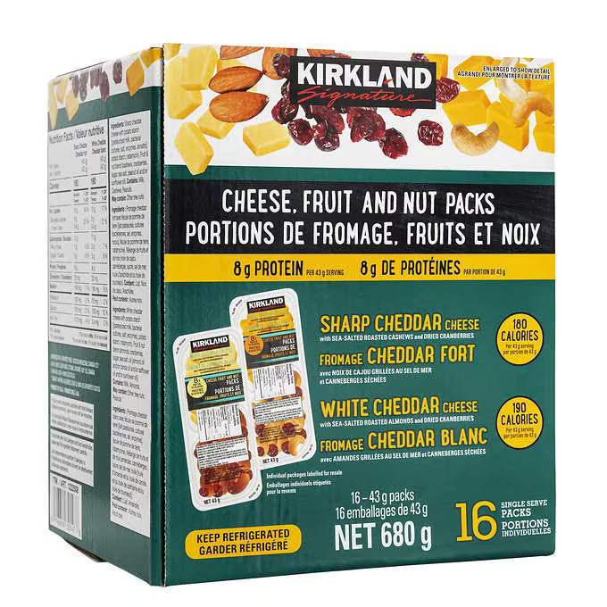 KIRKLAND SIGNATURE, FROMAGE FRUITS & NOIX, 16 X 43 G