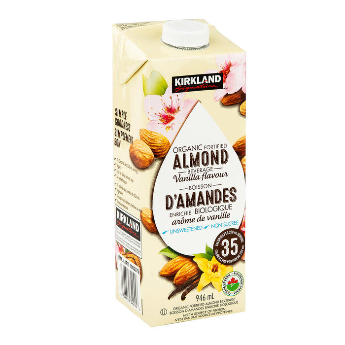 KIRKLAND SIGNATURE BOISSON AMANDES BIOLOGIQUE VANILLE, 6 X 946ML