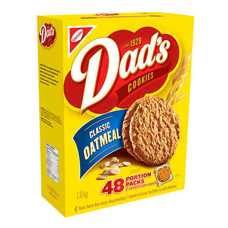 BISCUITS À L'AVOINE DE DAD'S, 48 x 37,5 G