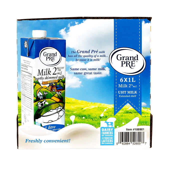 LAIT GRAND PRÉ 2%, 6 X 1L