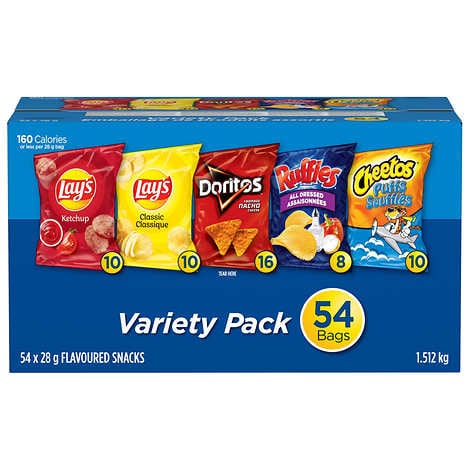 FRITO-LAY, PACK VARIÉTÉ DÉJEUNER, 54 X 28G
