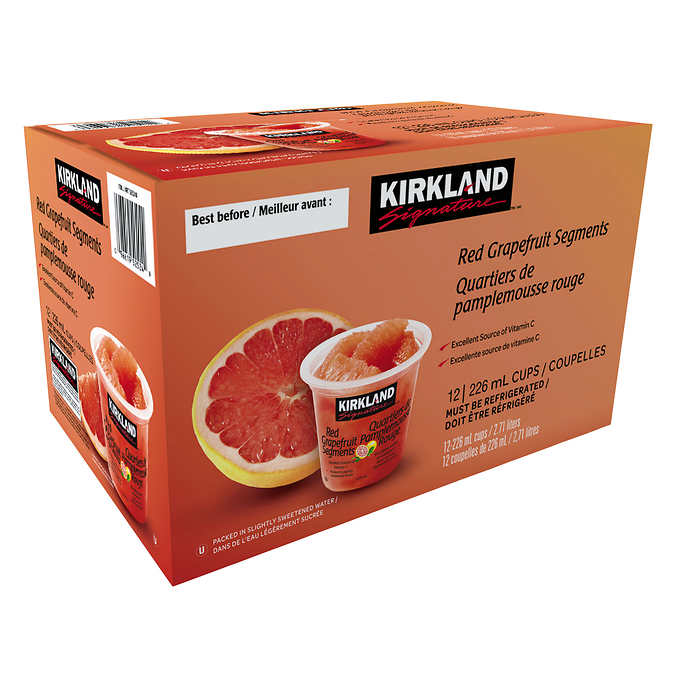 SEGMENTS DE PAMPLEMOUSSE ROUGE KIRKLAND SIGNATURE, 12 X 226ML