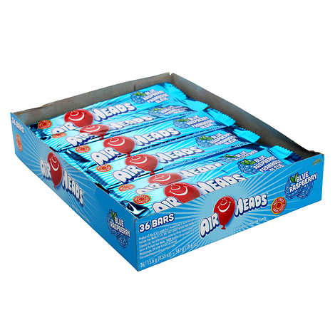 AIRHEADS BLUE RASPBERRY CANDY, 36 × 15.6G
