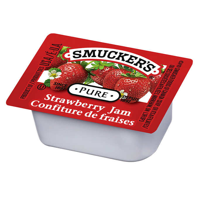 SMUCKERS, SACHETS DE CONFITURE DE FRAISE, 200X16 ML