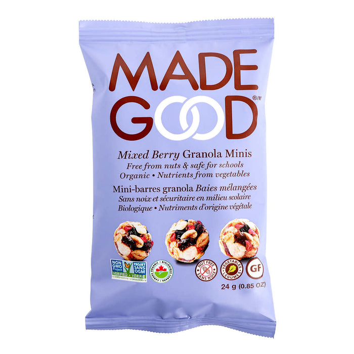 MADE GOOD, MINIS GRANOLA MÉLANGES DE BAIES BIOLOGIQUES, 28 X 24 G