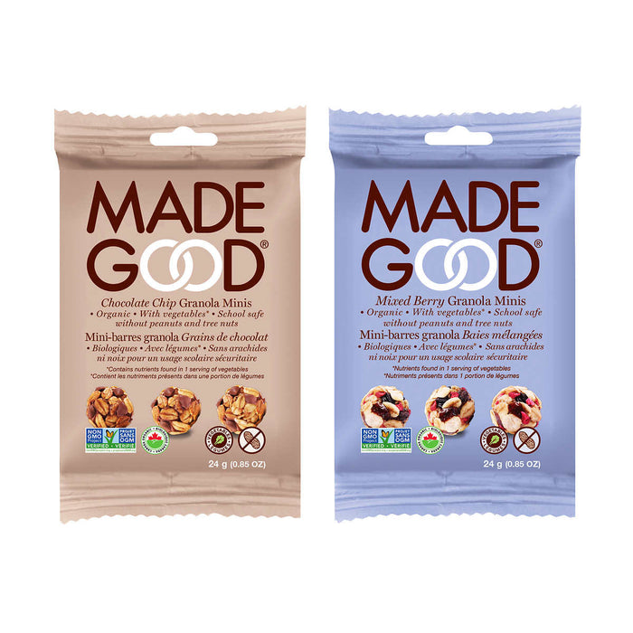 MADE GOOD, MINIS GRANOLA BIOLOGIQUES, 20 X 24 G
