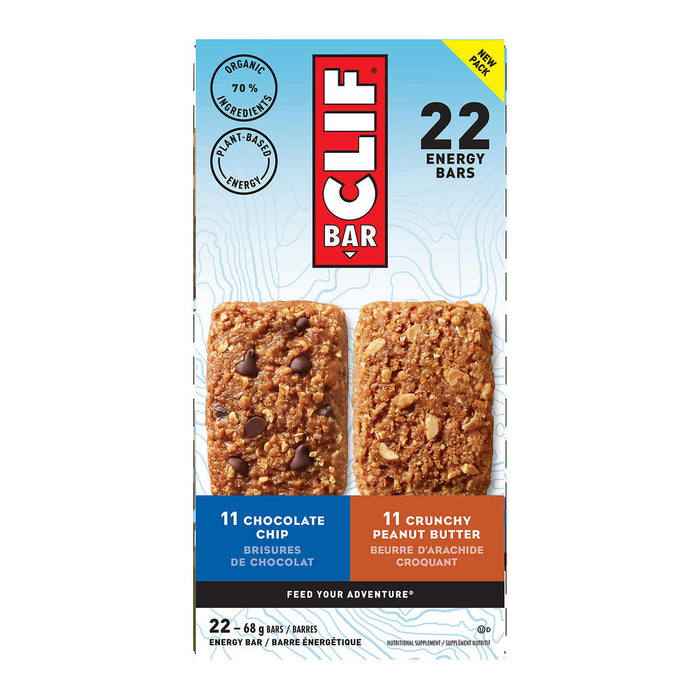 CLIF BAR VARIETY PACK, 22 X 68 G