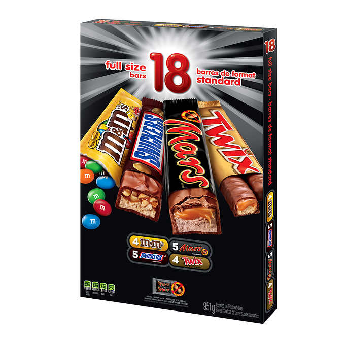 ASSORTIMENT DE BARRES DE CHOCOLAT MARS, PAQUET DE 18