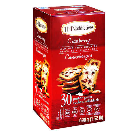 THINADDICTIVES, BISCUITS FINS CANNEBERGES ET AMANDES, 690 G