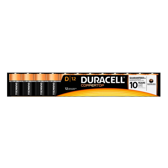 PILES DURACELL D, 12 UNITÉS