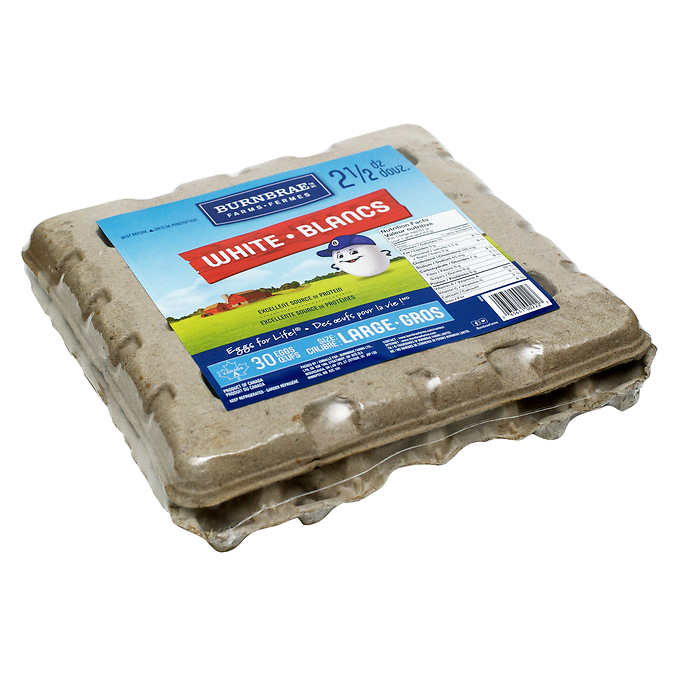 BURNBRAE FARMS GROS OEUFS BLANCS EN VRAC 2,5 DOUZAINES