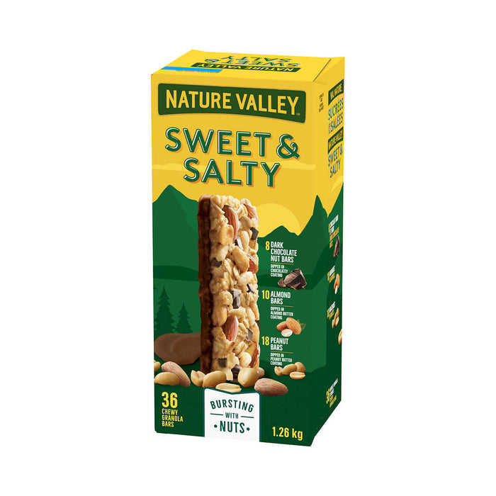 NATURE VALLEY, BARRES GRANOLA SUCRÉES ET SALÉES, PACK VARIÉTÉ, 36 X 35 G