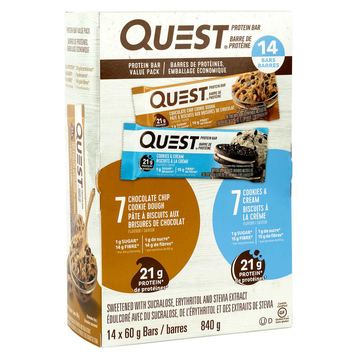 QUEST PROTEIN BAR VALUE PACK, 14 × 60 G