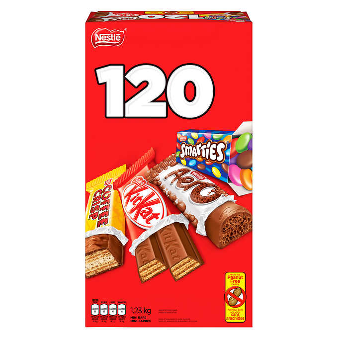 NESTLE ASSORTIMENT DE MINI BARRES DE CHOCOLAT, PAQUET DE 120