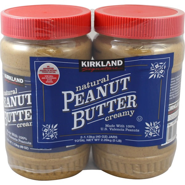 BEURRE D'ARACHIDES CRÉMEUX SIGNATURE KIRKLAND, 2 x 1KG