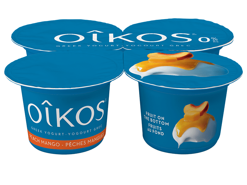 YOGOURT OIKOS 4 x 100 G - PÊCHE MANGUE