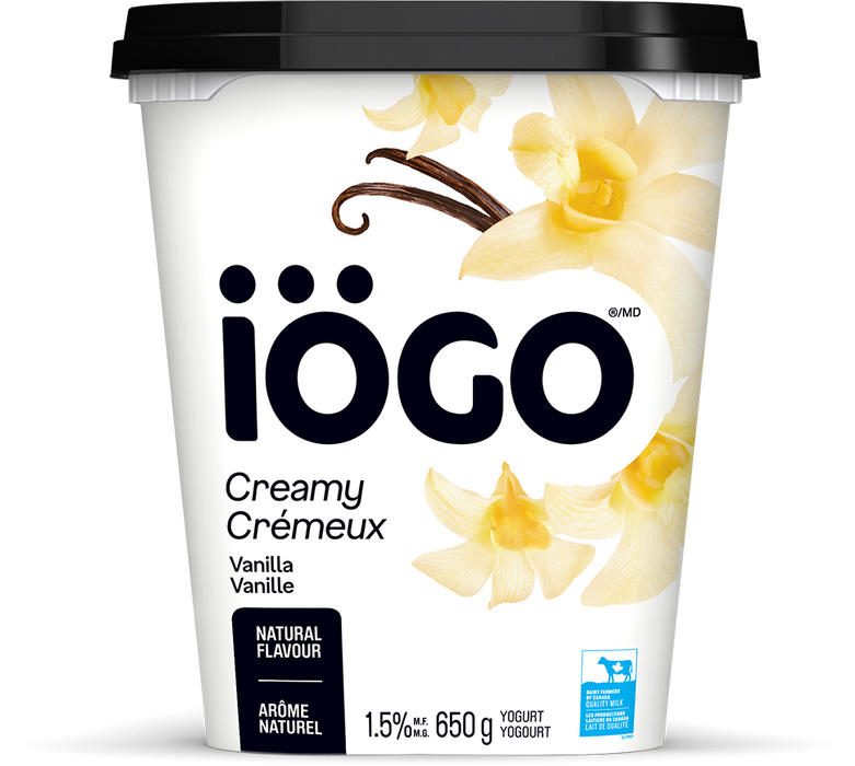IOGO RÉCOLTE CANADIENNE YOGURT 1.5% VANILLA 650 G