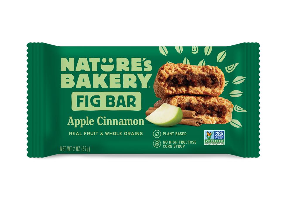NATURE'S BAKERY, BARRES POMME CANELLE FIGUES, 6 X 57 G