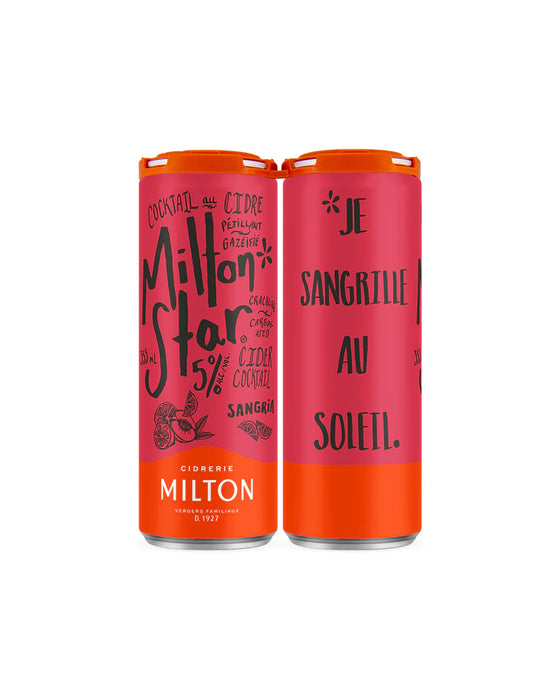 COCKTAIL DE CIDRE SANGRIA  CIDRERIE MILTON 4*355ML  5%