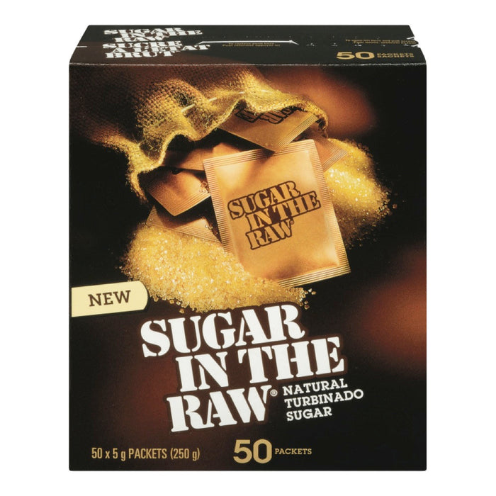 SUGAR IN THE RAW SUGAR PACKETS, 50 x 5G