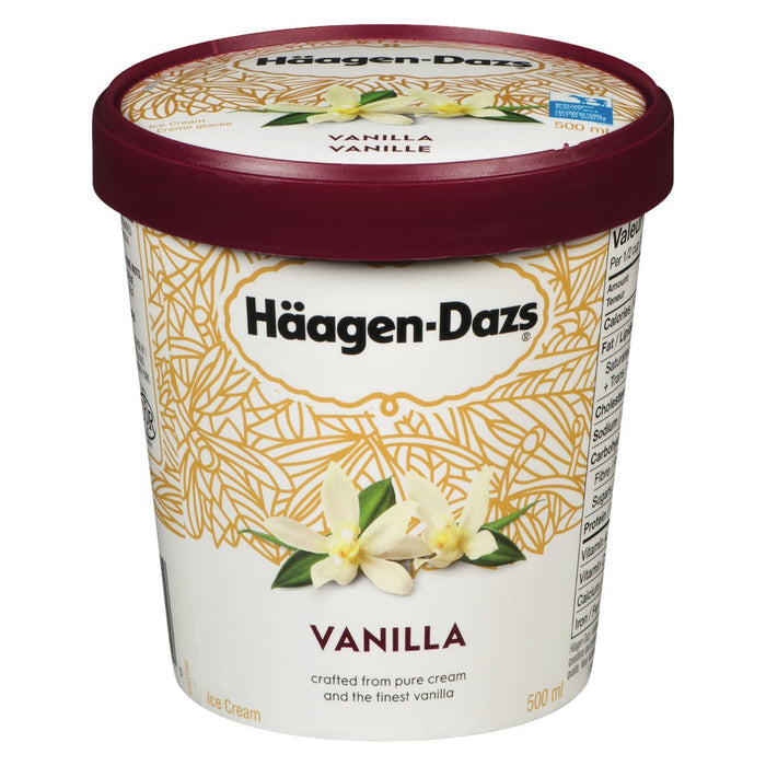 HAAGEN DAZS, VANILLA BEAN ICE CREAM, 500 ML