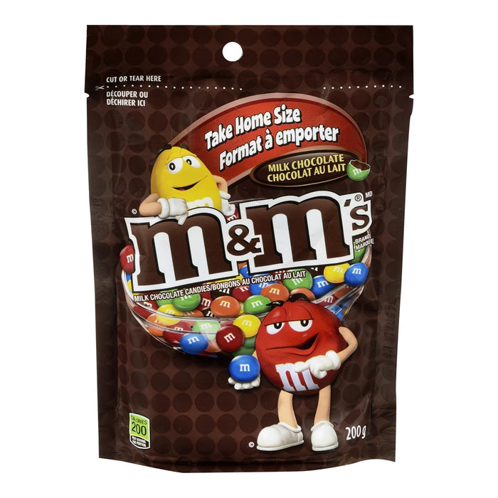 M&amp;MS BONBONS CHOCOLAT AU LAIT À EMPORTER FORMAT 200 G