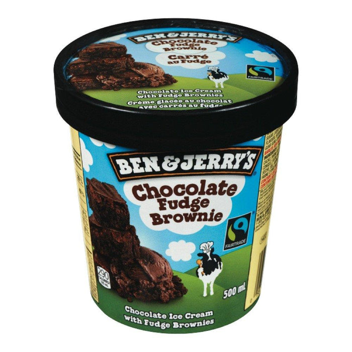 BEN & JERRY'S CRÈME GLACÉE CARRES AU FUDGE 500 ML